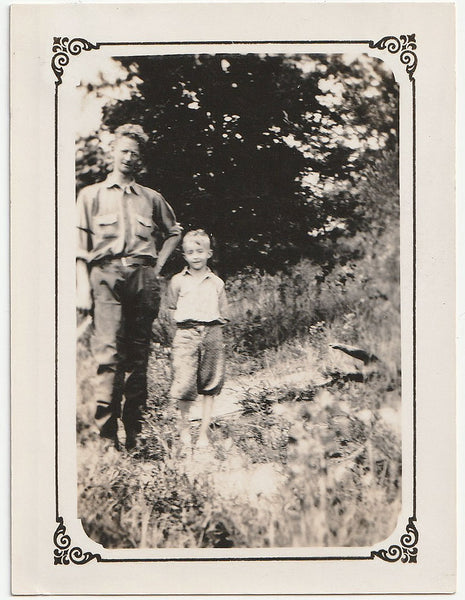 Father and Son in the Woods