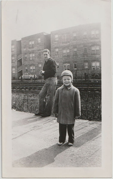 Father and Son by Train Tracks