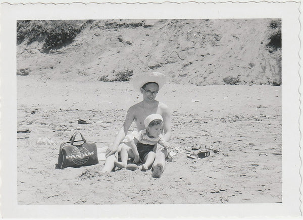 Father and Son with PAN AM bag.