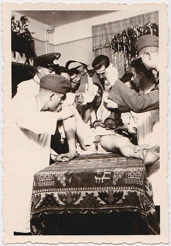 Naked Man Undergoing Strange Procedure vintage gay snapshot
