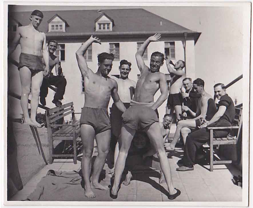 Man Getting Spanked vintage gay snapshot c. 1937.