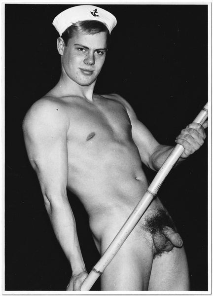 Young Hans Olof in Sailor Cap vintage male nude by Foto Grafo