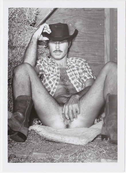 Rare early COLT Studio photo of cowboy Eddie Calhoun, series F34. vintage gay photo