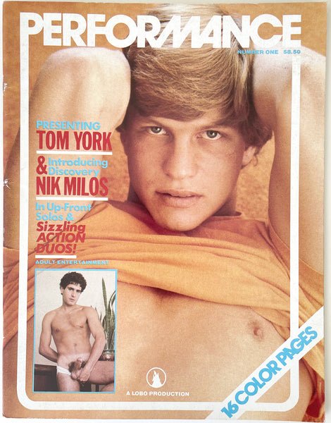 Performance No. 1. Rare vintage gay magazine, 1980.
