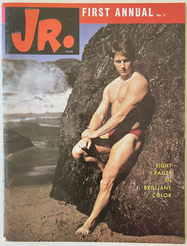 JR. First Annual. Vintage gay physique magazine. Winter 1964. 8 1/2" x 11," 64 pages.