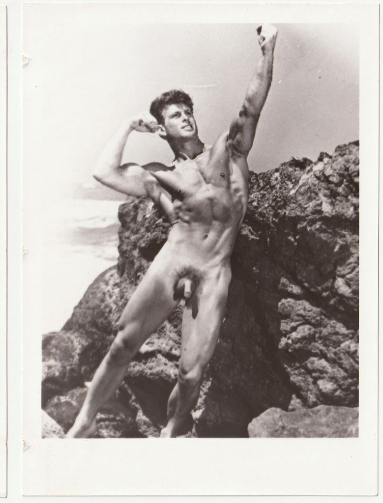 Two vintage copy prints of handsome, muscular Jack Thomas.
