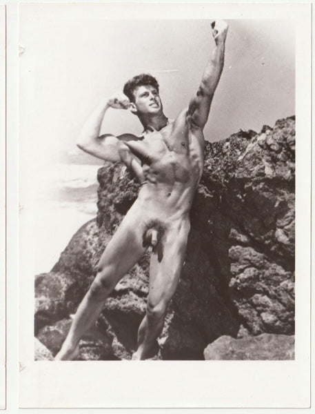 Two vintage copy prints of handsome, muscular Jack Thomas.
