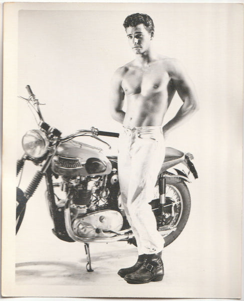 Jim Dillow in White Jeans: Kris Studio vintage gay physique photo