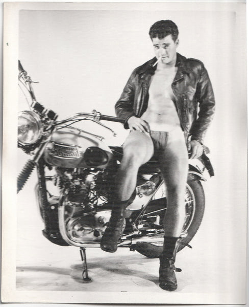 Jim Dillow on Motorcycle: Kris Studio vintage gay photo