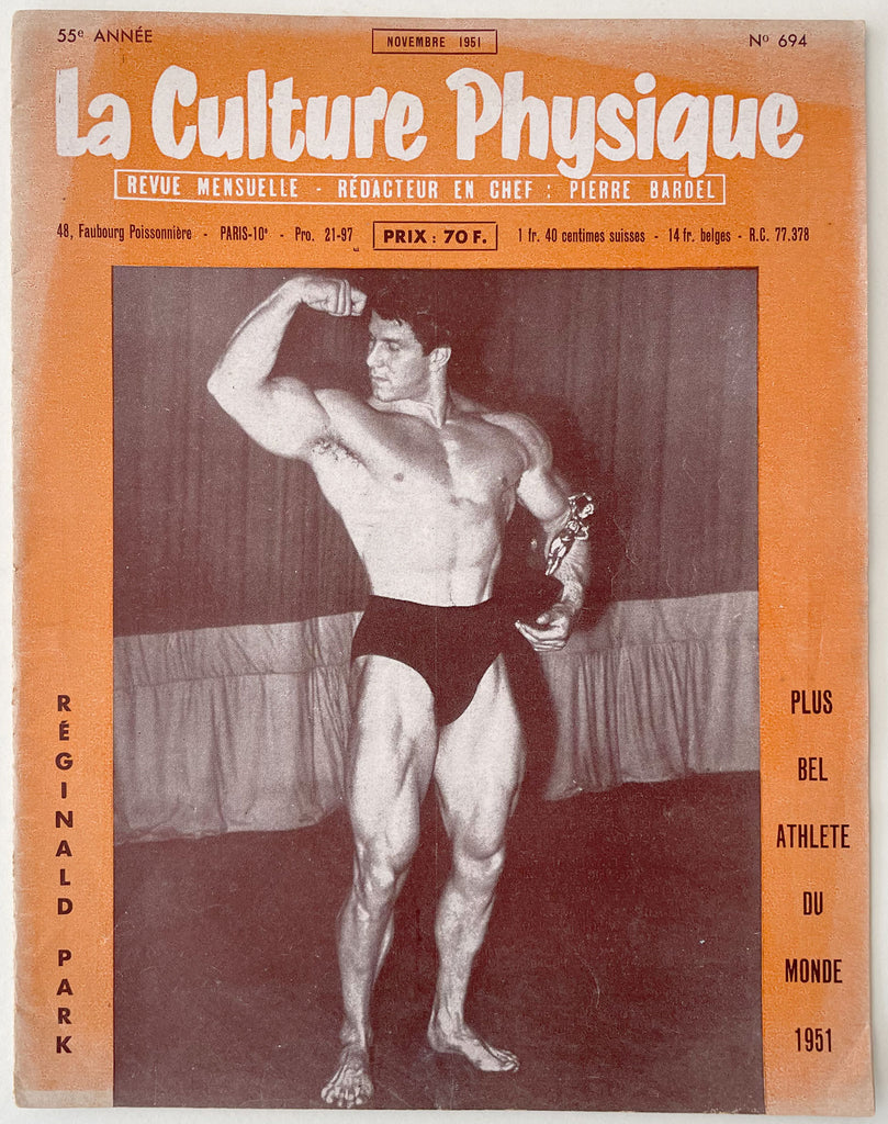 La Culture Physique 694: Vintage French Magazine featuring Reg Park, 1951.