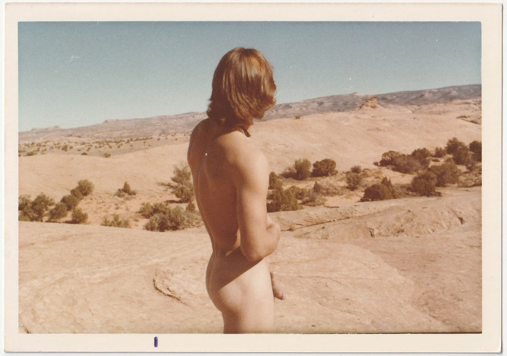 Long-Haired Naked Guy Looking at Landscape