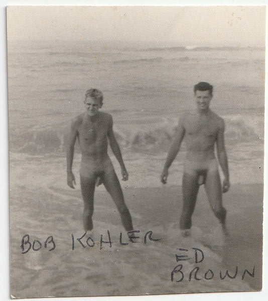 Vintage gay photo Bob and Ed Go Skinny-dipping