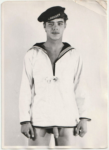 Sailor with No Pants, vintage gay photo male nude.