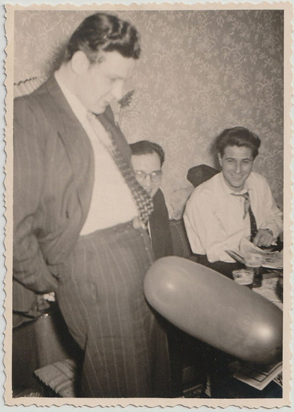 Man with Balloon Dick vintage gay snapshot