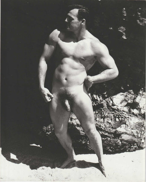 Chuck Miller, vintage male nude physique photo by Dave Martin