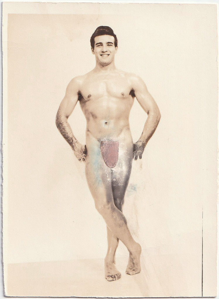 Dark Haired Model with Big Posing Pouch vintage gay photo