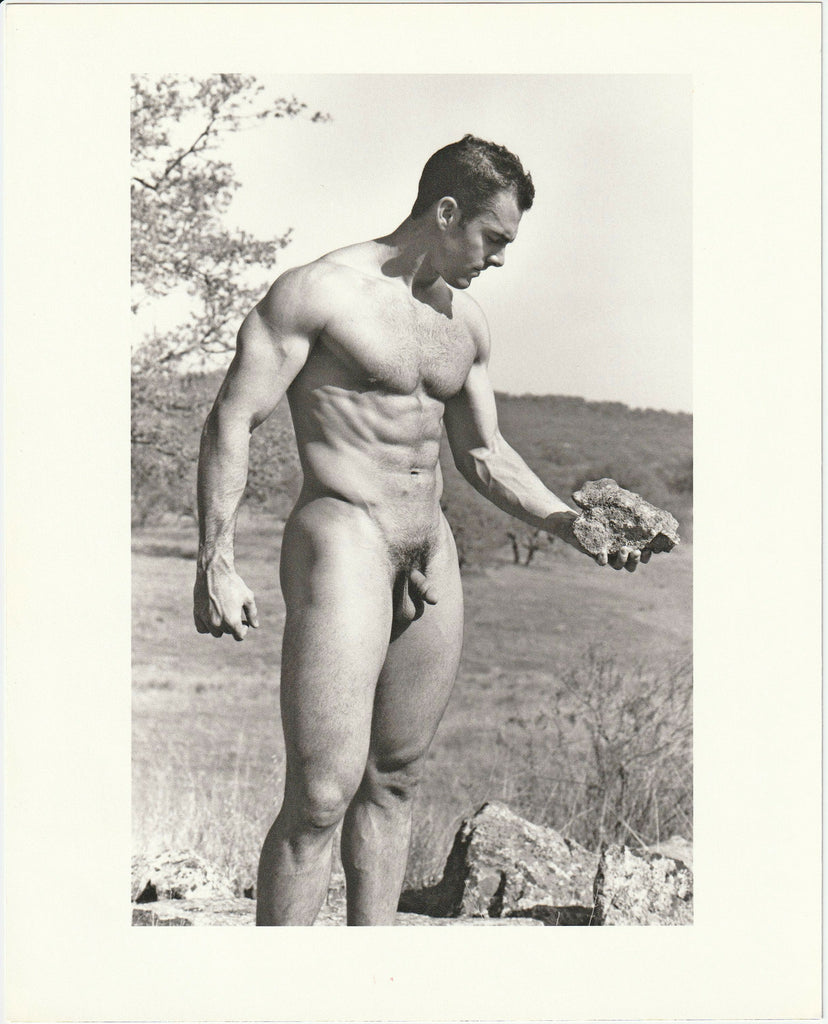 Bodybuilder Holding Rock: Paul Burkhart