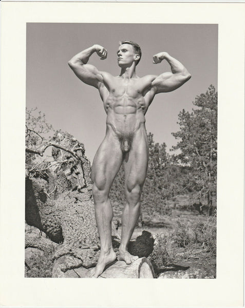 Nude Flexing Biceps: Paul Burkhart vintage gay male physique photo