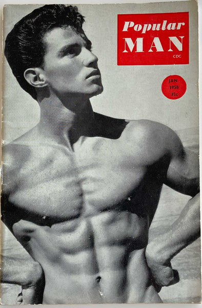 Popular Man, Vintage Physique Magazine January, 1958. Glenn Bishop coverman