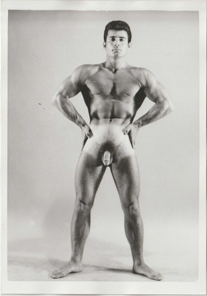 Vintage photo of studly Reno standing proudly in the studio. attributed to Bruce of LA.
