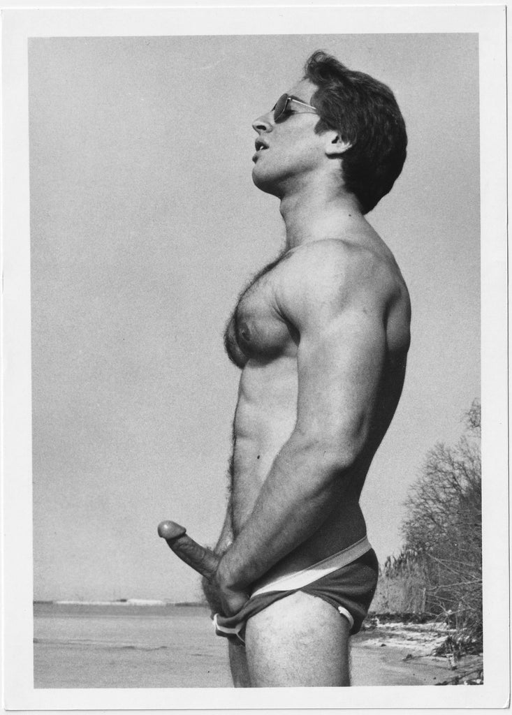 Bruce Steele Standing Erect at the Beach vintage target studios photo.