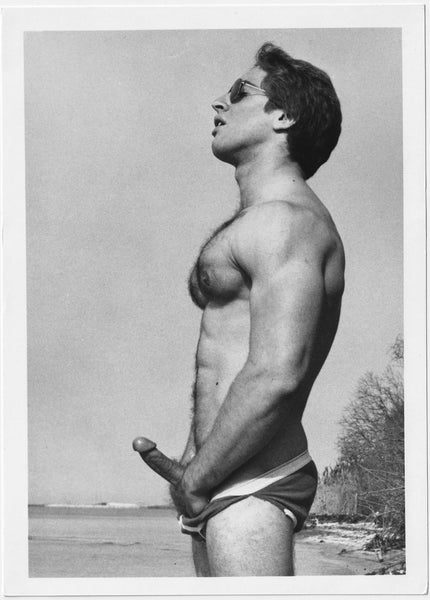 Bruce Steele Standing Erect at the Beach vintage target studios photo.