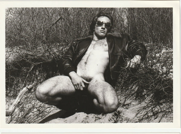 Bruce Steele Wearing Leather Jacket vintage gay photo Target Studios c. 1978,