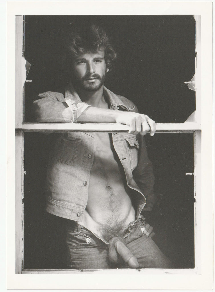 Al Parker Standing in Broken Window Frame vintage gay photo by Target Studios