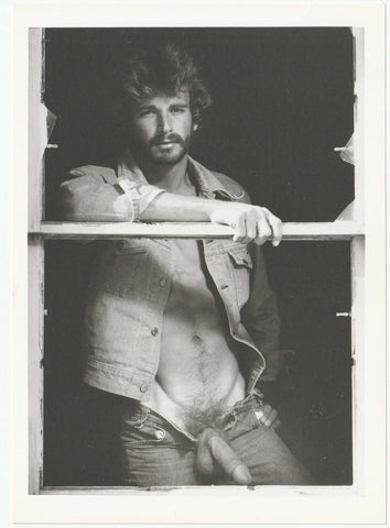 Al Parker Standing in Broken Window Frame vintage gay photo by Target Studios