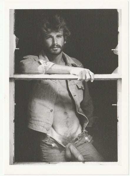 Al Parker Standing in Broken Window Frame vintage gay photo by Target Studios