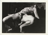 Male Nude in Unusual Position vintage Target Studios physique photo.