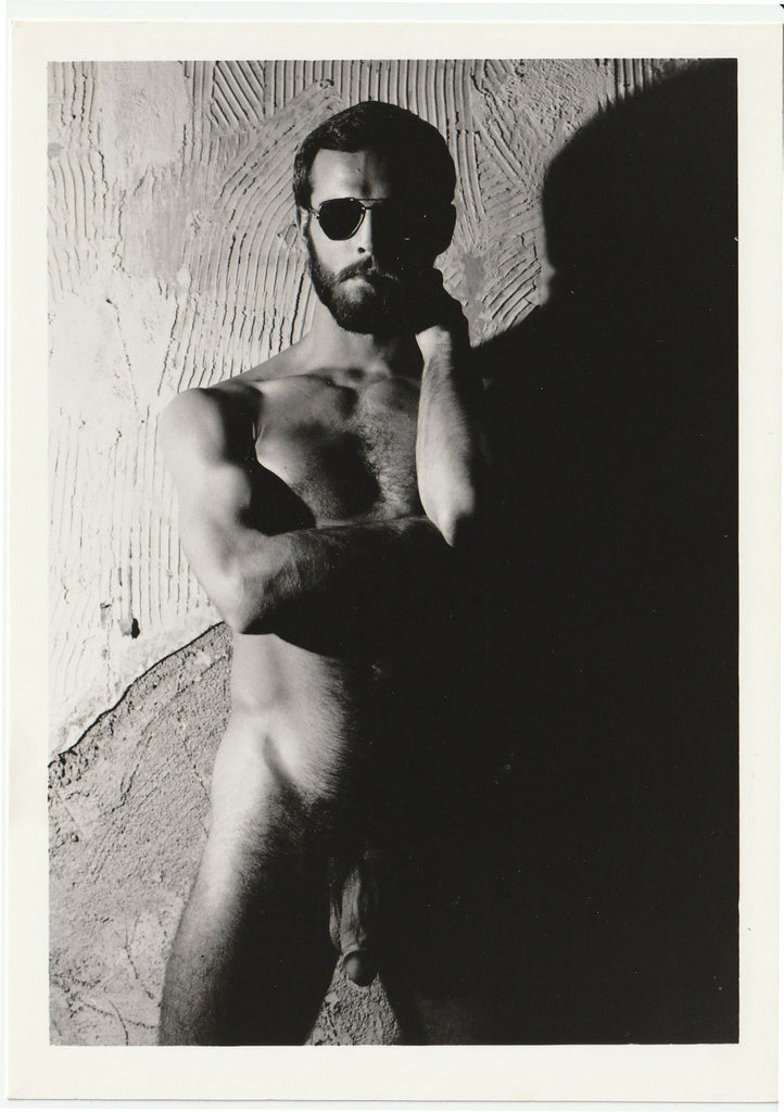 Male Nude Wearing Shades: Target Studios vintage gay physique photo
