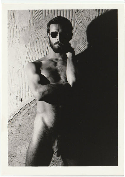 Male Nude Wearing Shades: Target Studios vintage gay physique photo