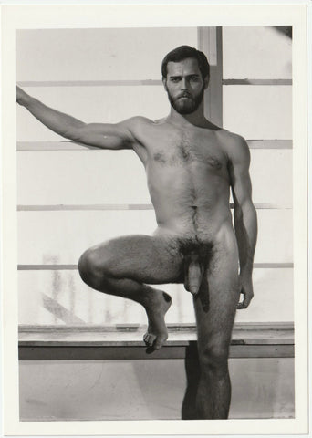 Male Nude In Front of Window: Target Studios vintage gay photo 1970s