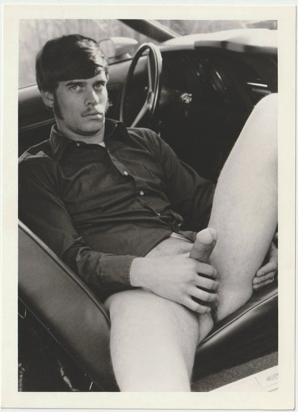 John Converse AKA Dak in Car vintage Target Studios male nude photo.