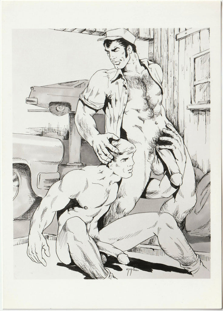 Hotrodders 2: Target Studios. Extremely rare vintage print of an original drawing by "Stephen." 