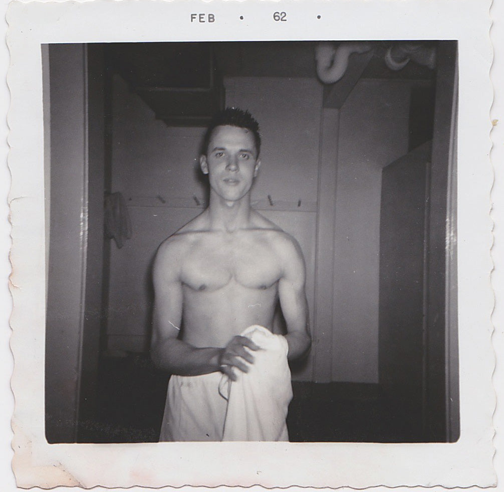 Towel Boy in Boxers vintage gay photo