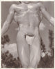 Unidentified male nude in posing strap.
Vintage 8" x 10" photo with Western Photography Guild studio stamp, c. 1965