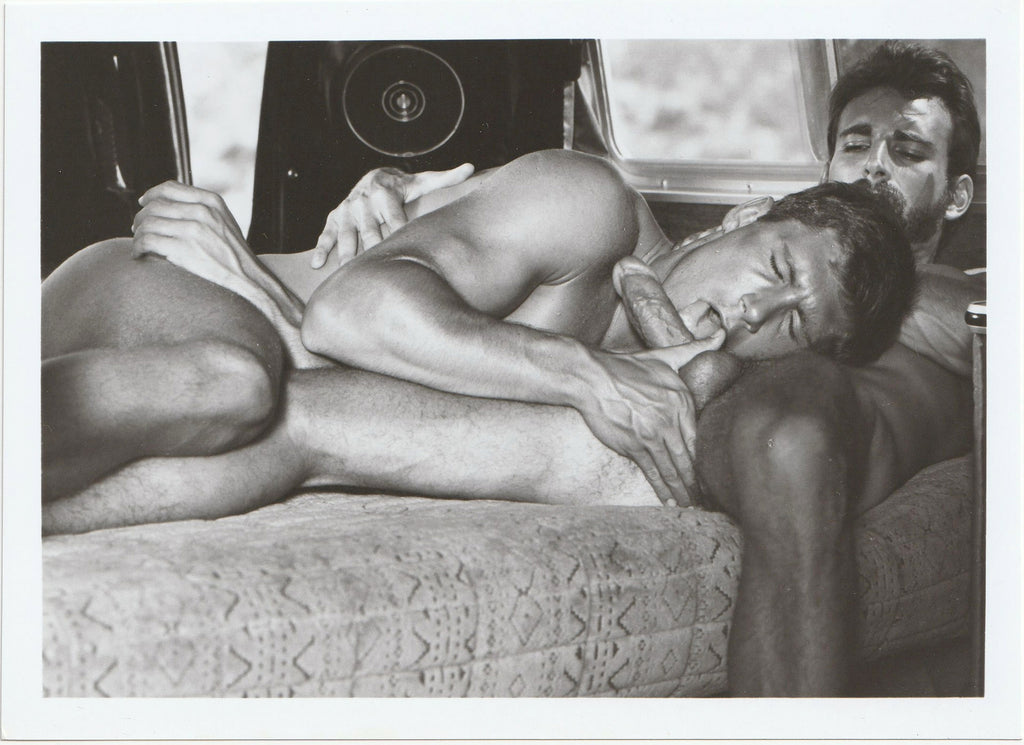 Al Parker and Bob Bishop getting down to business in the back of their van.