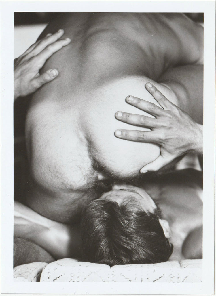 Vintage gay photo Al Parker and Bob Bishop getting down to business in the back of their van. 