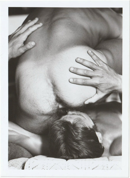 Vintage gay photo Al Parker and Bob Bishop getting down to business in the back of their van. 