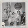 Having a gay old time at this all-male Christmas Party, 1952. Vintage snapshot.