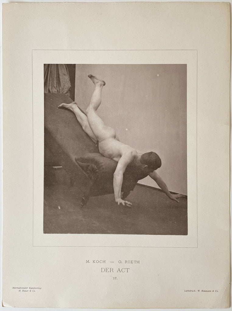 Plate #17, from Der Act. Stunningly original vintage collotype by Max Koch (German, 1859-1930), Otto Rieth (German, 1858-1911).