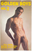 Vintage gay physique magazine cover titled 'GOLDEN BOYS no. 2' featuring a nude male model