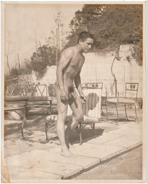 Vintage gay photo Nude Man About to Enter Pool