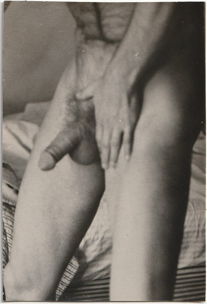 Male Nude Leaning Forward vintage male nude photo