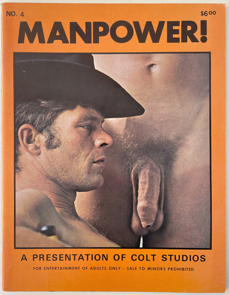 Vintage gay physique magazine Manpower! No. 4. A presentation of Colt Studios. 1972.