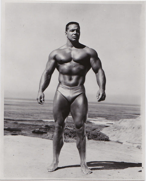 Massive Bodybuilder on Beach vintage gay photo