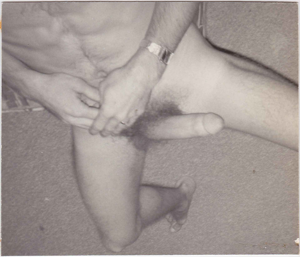 Nice abs. Nice big... legs.  Vintage male nude,