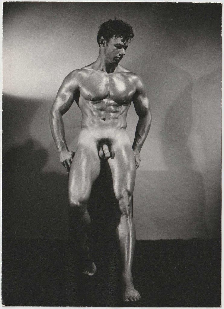 Bodybuilder with Tousled Hair vintage gay photo